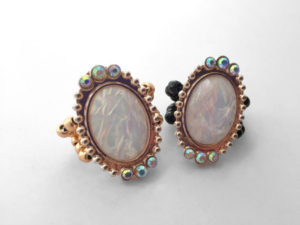 the white opal rings earrings
