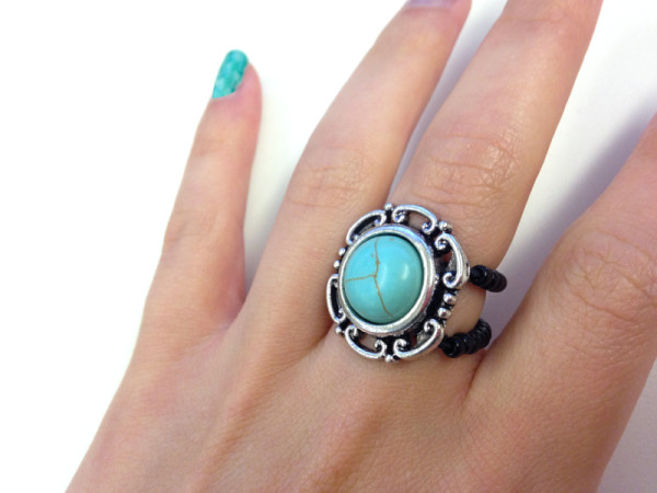the floral turquoise ring