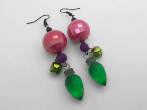 the funky funky christmas dangles (pink) earrings