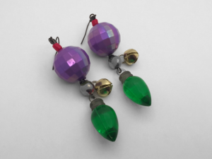 the funky funky christmas dangles (purple) earrings