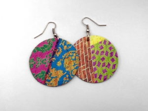 the walls earrings (recycled, reversible)