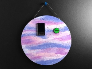 painted pinboard // pastel planet earrings