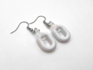the amy dangles (white) earrings
